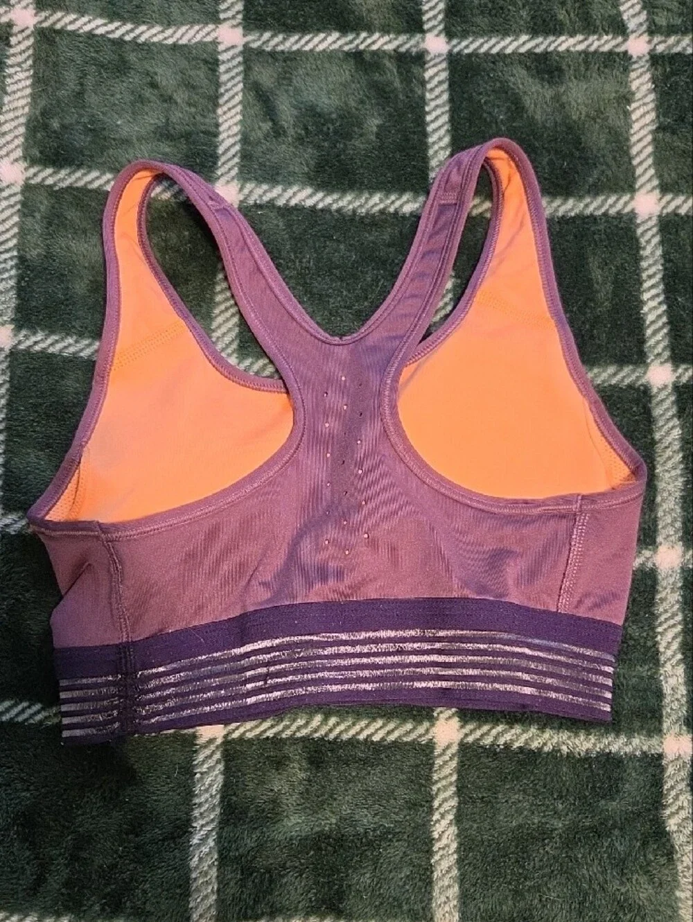 Nike Purple and Orange Racerback Sports Bra Size Small